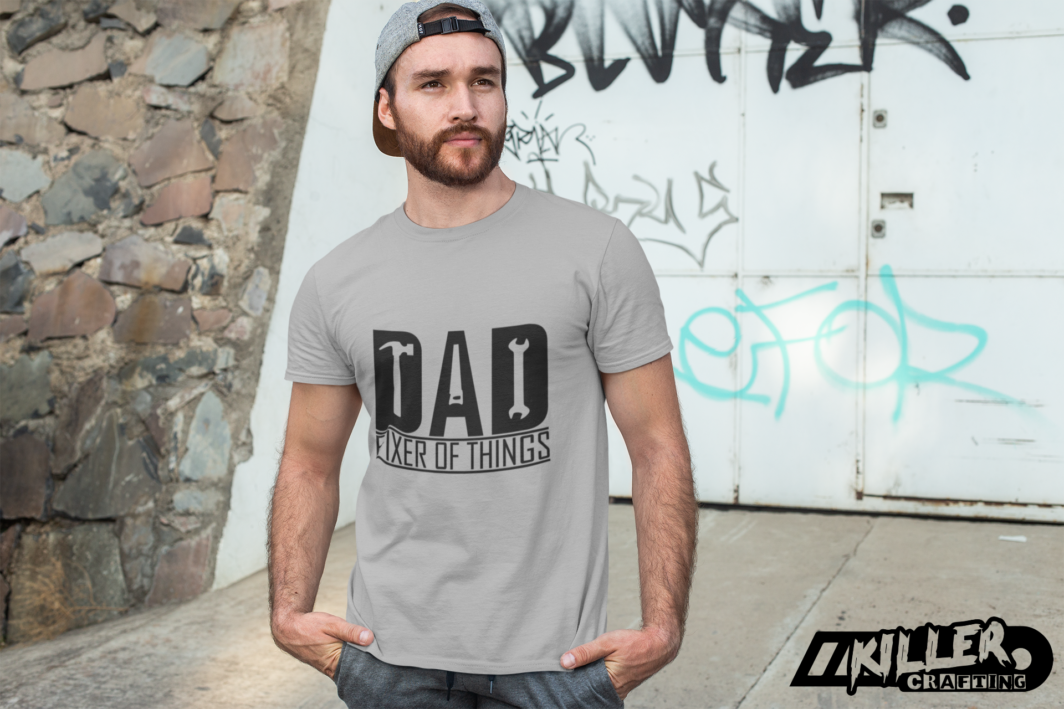 grey dad fixer of things tshirt