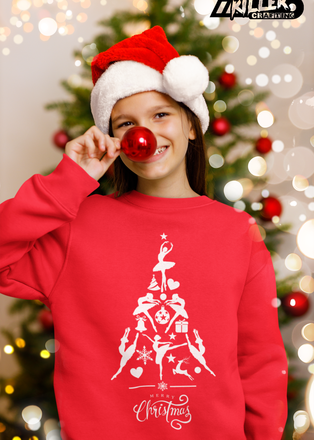 Ballerina Tree Christmas Sweatshirt