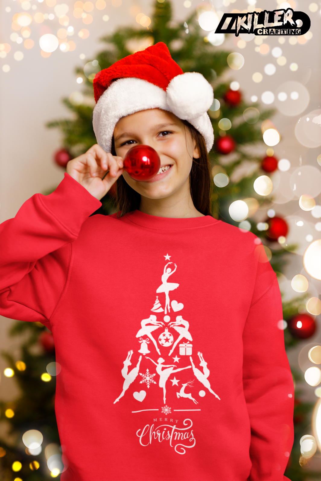 Ballerina Tree Christmas Sweatshirt